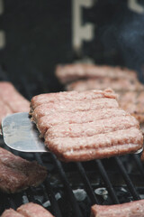 Close up photography of grilling meat. 