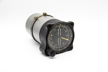 Combined flight instrument using on plane on the white background