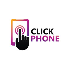 Click phone logo template design