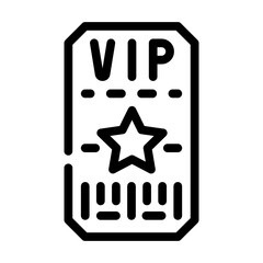vip card of night club line icon vector illustration