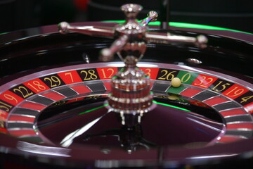 Roulette in a casino. Photo inside.