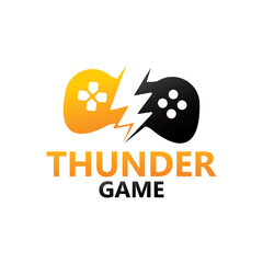 Thunder game logo template design