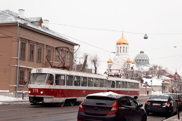09.02.2020 - Samara, Russia: Parish of the Sacred Heart of Jesus Roman Catholic Church in Samara.