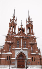 09.02.2020 - Samara, Russia: Parish of the Sacred Heart of Jesus Roman Catholic Church in Samara.