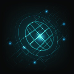 Lines and points digital information connection technology and big data concept