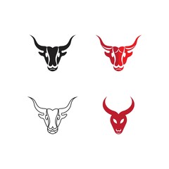 bull logo vector icon