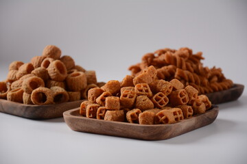 Israeli Bissli - wheat snacks with different flavors and shapes