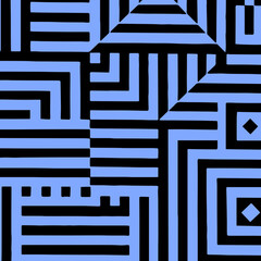 Abstract geometric seamless pattern with vertical fading lines, tracks, halftone stripes. Extreme sport style illustration, urban art. Trendy graphic background texture. Stock vector