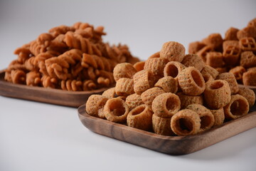 Israeli Bissli - wheat snacks with different flavors and shapes