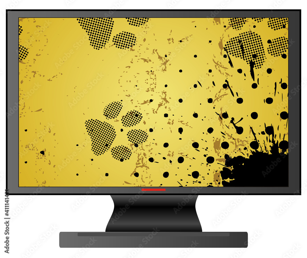 Aufkleber modern vector illustration of thin display or monitor computer isolated on a white background