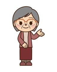 シニア 女性 案内