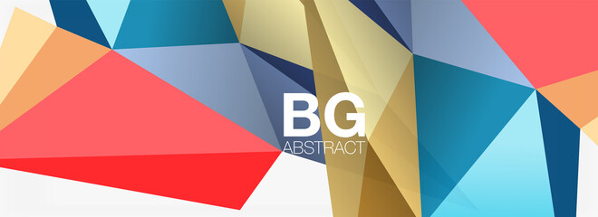 3d mosaic abstract backgrounds, low poly shape geometric design