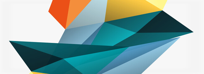 3d mosaic abstract backgrounds, low poly shape geometric design