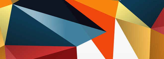 3d mosaic abstract backgrounds, low poly shape geometric design