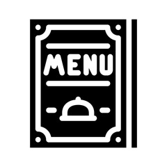 menu restaurant glyph icon vector illustration flat