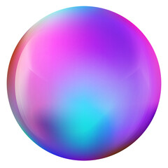 Glass colorful ball or precious pearl. Glossy realistic ball, 3D abstract vector illustration highlighted on a white background. Big metal bubble with shadow.