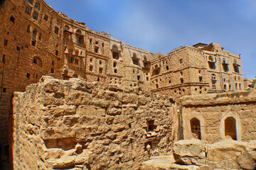 View of the old city of Habab in Yemen