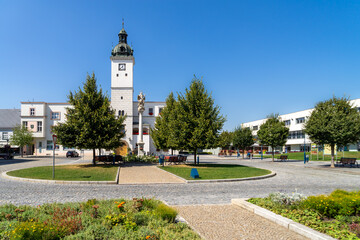 Masaryk square, Kyjov town, South Moravia, Czech republic