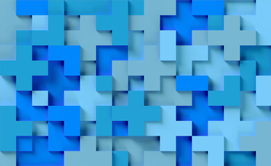 Texture and background of volumetric multicolored geometric shapes.