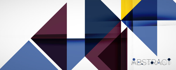 Set of vector triangle geometric backgrounds. Vector illustration for covers, banners, flyers and posters and other designs