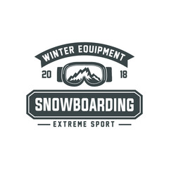 Snowboarding emblem Illustration