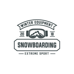 Snowboarding emblem Illustration
