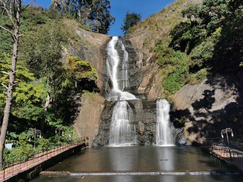Silver cascade waterfalls in Kodaikanal, Tamilnadu 