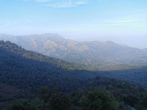 View of the  Kodaikanal mountains, Tamilnadu, India.