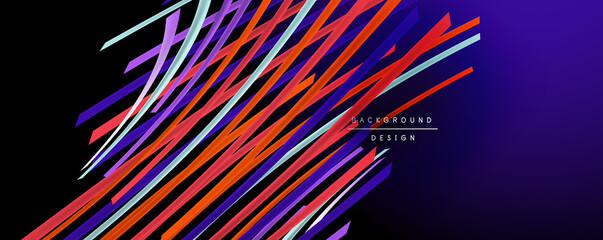 Abstract colorful lines vector background. Internet, big data and technology connections concept, abstract template