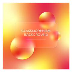 Glassmorphism. Abstract background. Design template of flyer, banner, cover, poster. Vector.