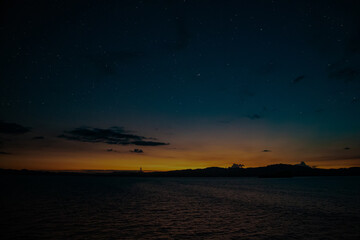 Night starry sky after sunset