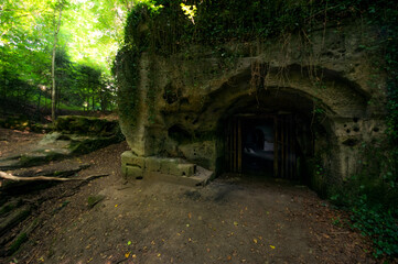 Felsenkeller höhle im wald 