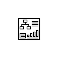 Organization manager dashboard illustration icon with line style. Vector