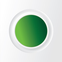 Big white button. Vector drawing