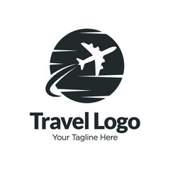 travel airplane business logo vector 