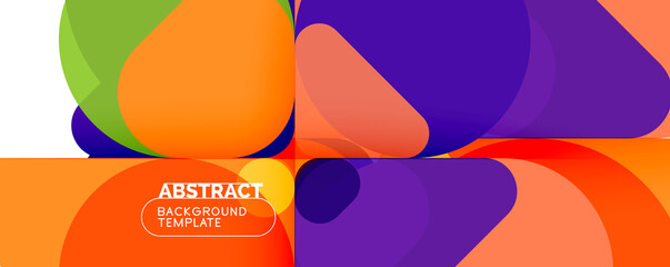 Modern geometric round shapes and dynamic lines, abstract background. Vector illustration for placards, brochures, posters and banners