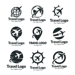Simple Travel logo designs vector, Plane logo template 