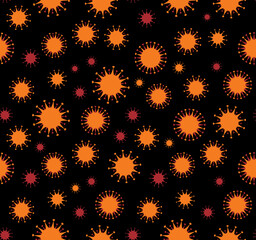 Fototapeta na wymiar Coronavirus bacterium. Vector drawing pattern