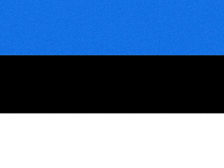 The national flag of Estonia, tricolor band of blue, black and white, Illustration image