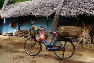 old bicycle in a South Indian village