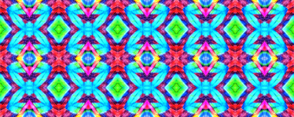 Tie Dye Boho. Peruvian Ikat. Rainbow Watercolor