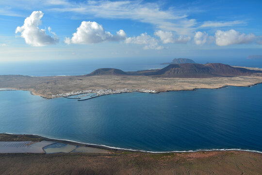 La Graciosa, a small volcanic island in the north of Lanzarote, Spain.