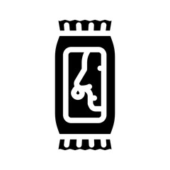 wet napkins glyph icon vector illustration flat