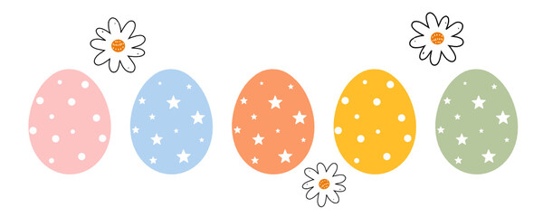 Fototapeta na wymiar Easter eggs with flowers icon on white background vector illustration.