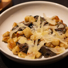 Truffle, mushroom and cheese gnocchi