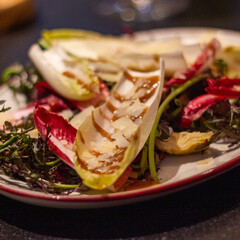 Escarole salad with parmesan and balsamic