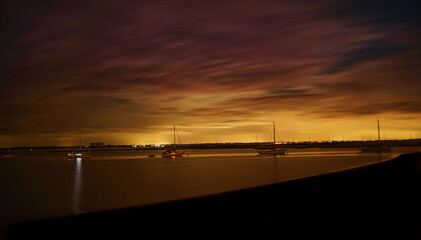 Mersea Island coast by night.