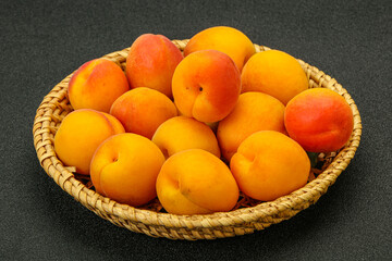 Fresh ripe sweet few apricots