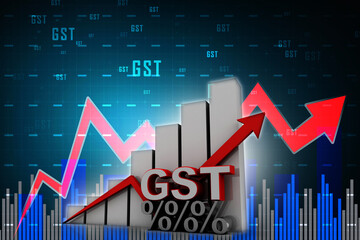 3d rendering Stock market online business concept. business Graph 