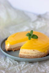 Lemon Cheesecake with Lemon Souce 